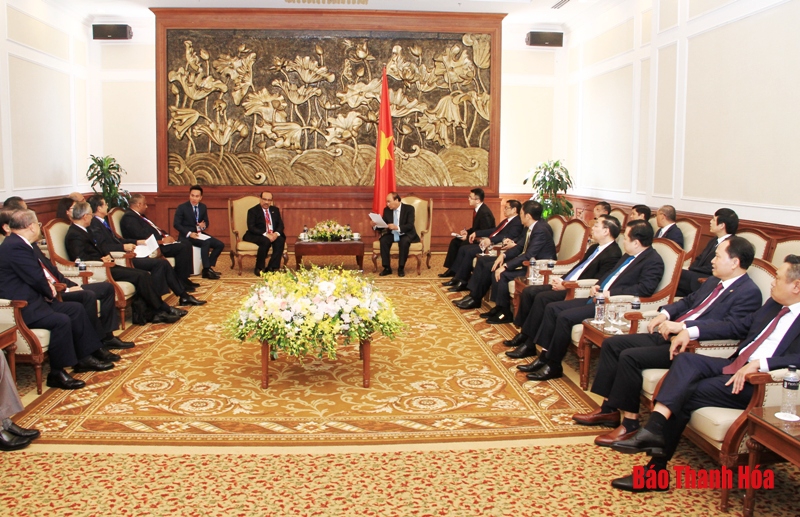 Thủ tướng Chính phủ Nguyễn Xuân Phúc tiếp các nhà đầu tư chiến lược của Dự án Liên hợp Lọc hóa dầu Nghi Sơn