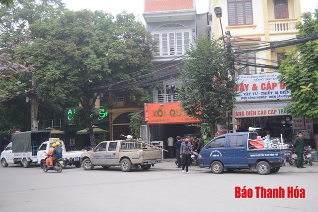 TP Thanh Hóa ra quân lập lại trật tự đô thị dịp Tết Nguyên đán Kỷ Hợi