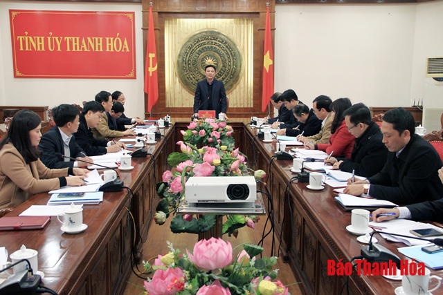Thường trực Tỉnh ủy giao ban với các ban Đảng