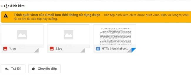 Gmail đang bị lỗi, không tải được tệp đính kèm?