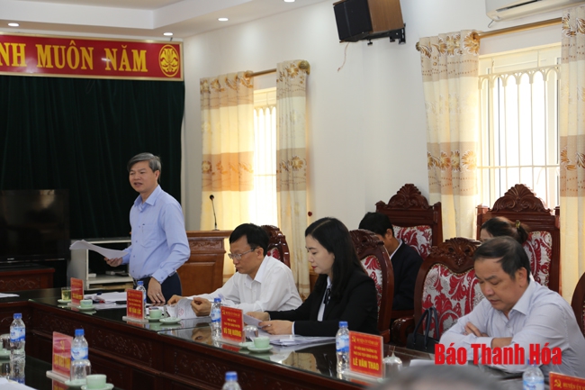 Phó Bí thư Thường trực Tỉnh ủy, Trưởng Đoàn ĐBQH tỉnh Đỗ Trọng Hưng thăm, làm việc tại huyện Vĩnh Lộc