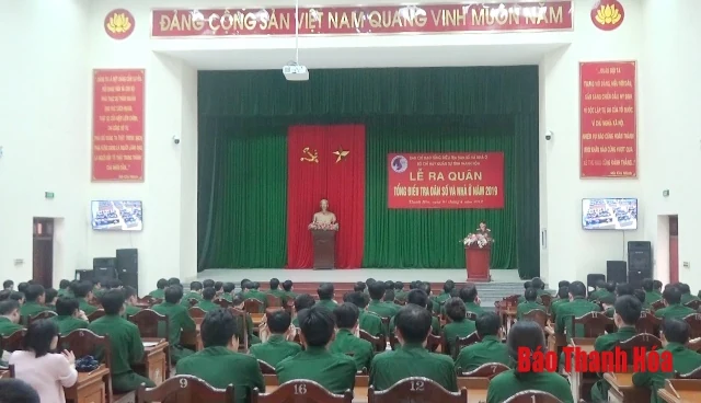 Bộ Chỉ huy Quân sự tỉnh Thanh Hóa ra quân Tổng điều tra dân số và nhà ở năm 2019