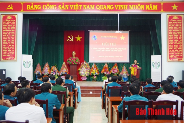 Ban CHQS huyện Tĩnh Gia: Tổ chức Hội thi giảng dạy chính trị cho Chính trị viên Ban CHQS các xã, thị trấn, đơn vị tự vệ năm 2019