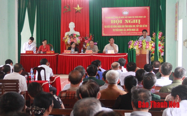 Đại biểu HĐND tỉnh tiếp xúc cử tri tại huyện Ngọc Lặc