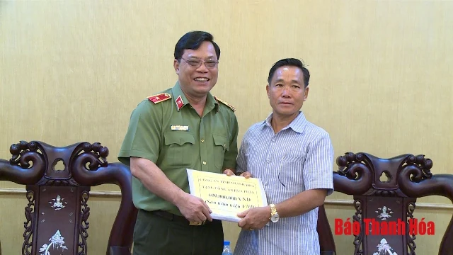 Giám đốc Công an Thanh Hoá tiếp đoàn công tác Công an tỉnh Hủa Phăn (Lào)
