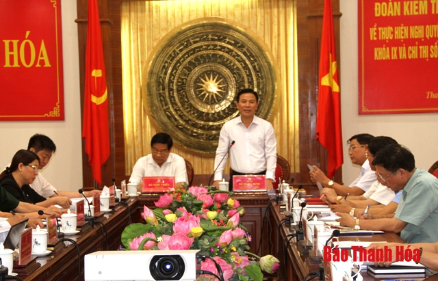 Đoàn kiểm tra của Ban Chỉ đạo Trung ương về thực hiện Nghị quyết số 24- NQ/TW và Chỉ thị số 45 – CT/TW làm việc tại Thanh Hóa