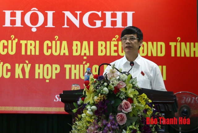 Chủ tịch UBND tỉnh Nguyễn Đình Xứng tiếp xúc cử tri TP Sầm Sơn