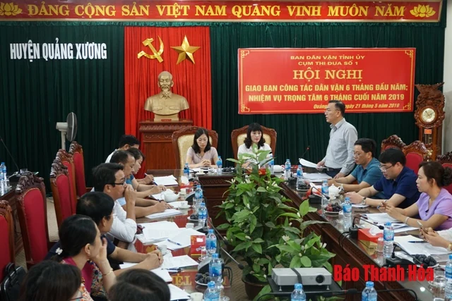 Cụm thi đua số 1 Ban Dân vận Tỉnh ủy giao ban công tác dân vận 6 tháng đầu năm