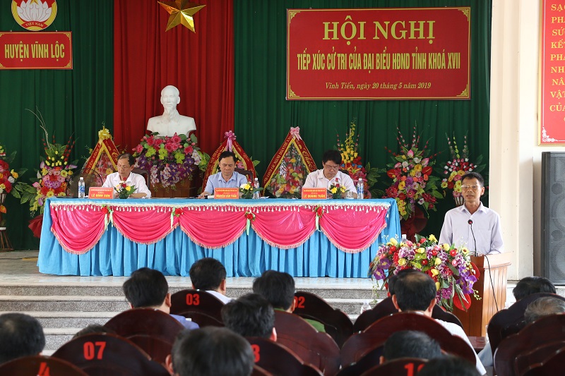 Đại biểu HĐND tỉnh tiếp xúc cử tri huyện Vĩnh Lộc