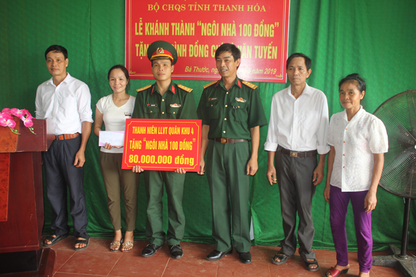 Quân khu 4 và Bộ CHQS tỉnh Thanh Hoá: Khánh thành “Ngôi nhà 100 đồng”