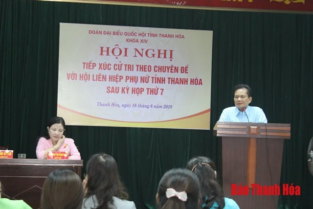 Đoàn ĐBQH tỉnh tiếp xúc cử tri tại Hội LHPN tỉnh
