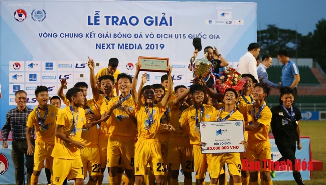 U15 Thanh Hóa giành vị trí á quân Giải vô địch bóng đá U15 quốc gia 2019