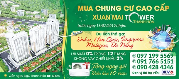 Du lịch thả ga cùng Xuân Mai Tower Thanh Hóa