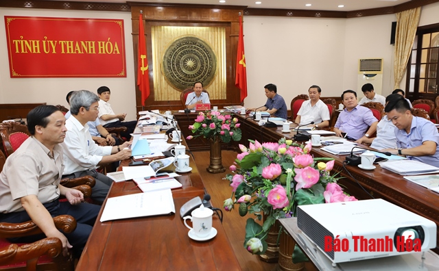 Thường trực Tỉnh ủy cho ý kiến vào kế hoạch tổ chức kỷ niệm 60 năm kết nghĩa hai tỉnh Thanh Hóa - Quảng Nam