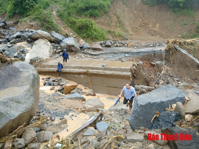 Huyện Mường Lát khẩn trương khắc phục thiệt hại do mưa lũ, ổn định đời sống nhân dân