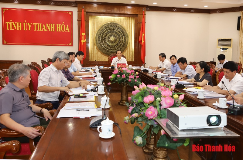 Hội nghị Thường trực Tỉnh ủy: Cho ý kiến vào thiết kế Nhà bia ghi danh liệt sĩ quê hương Thanh Hóa tại Quảng Nam và nhiều nội dung quan trọng khác