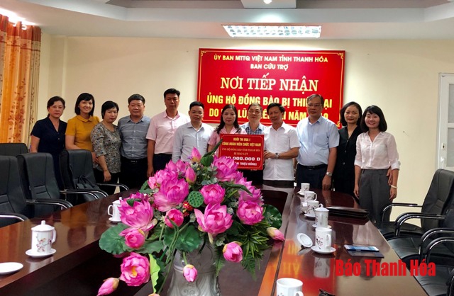 Khối thi đua 1, Công đoàn Viên chức Việt Nam ủng hộ người dân bị thiệt hại do mưa lũ