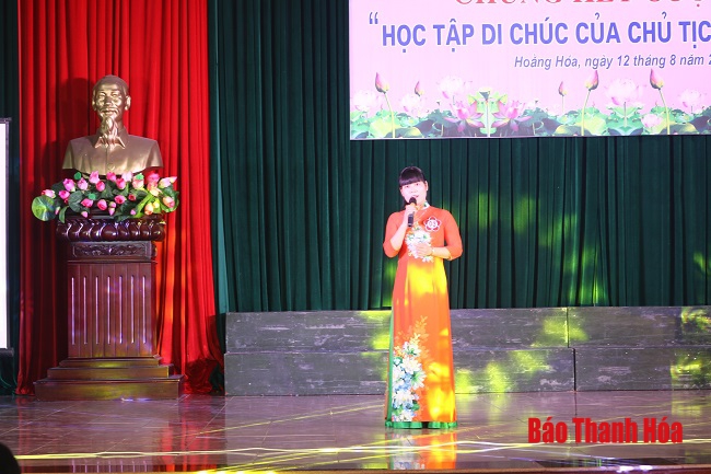 Huyện Hoằng Hóa tổ chức chung kết cuộc thi “Học tập Di chúc của Chủ tịch Hồ Chí Minh”