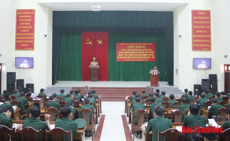 Đảng ủy Quân sự tỉnh: Sơ kết 2,5 năm thực hiện Chỉ thị 184 về xây dựng Chi bộ “3 tốt, 3 không”