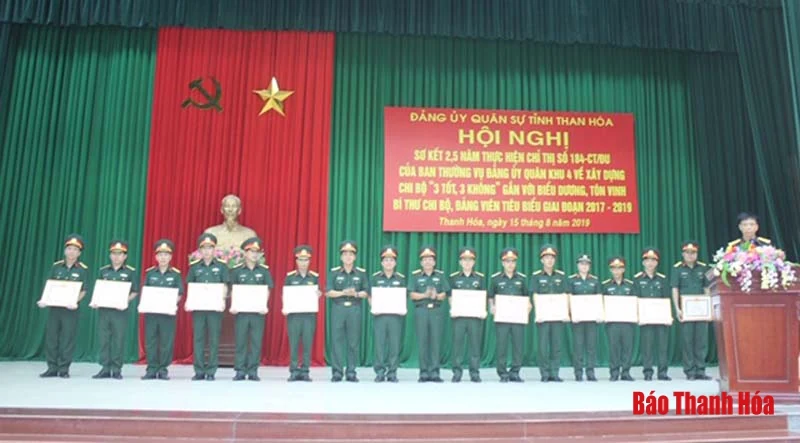 Đảng ủy Quân sự tỉnh: Sơ kết 2,5 năm thực hiện Chỉ thị 184 về xây dựng Chi bộ “3 tốt, 3 không”