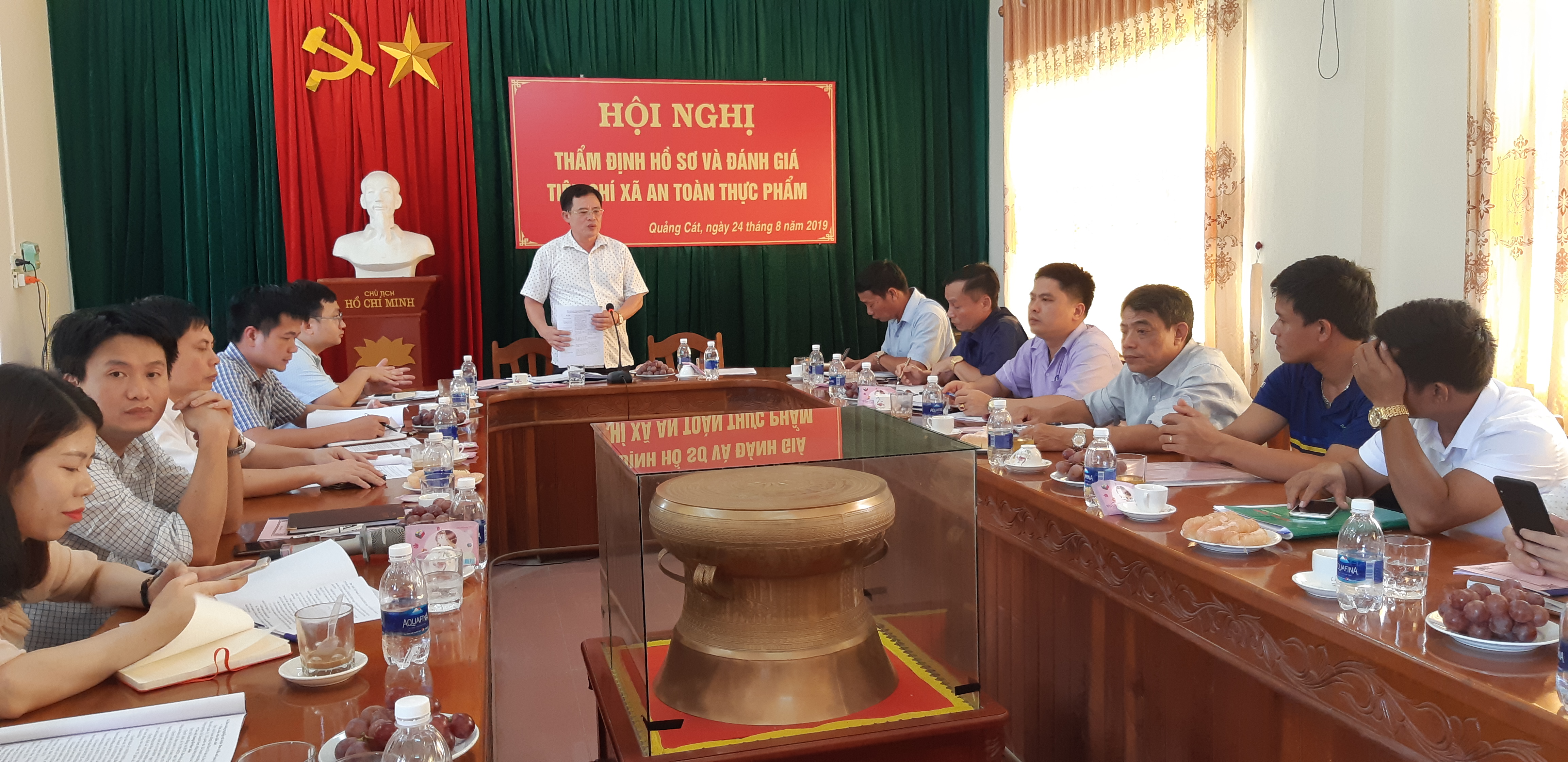Thẩm định các tiêu chí xã an toàn thực phẩm tại xã Quảng Cát (TP Thanh Hoá)