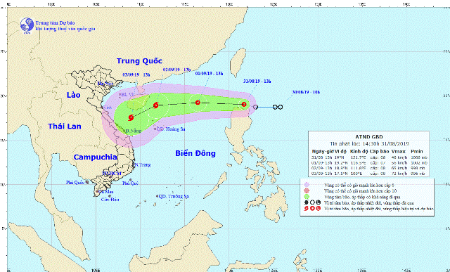 Đêm nay (31-8), áp thấp nhiệt đới đi vào Biển Đông, Ban Chỉ huy PCTT và TKCN tỉnh Thanh Hóa ra công văn ứng phó