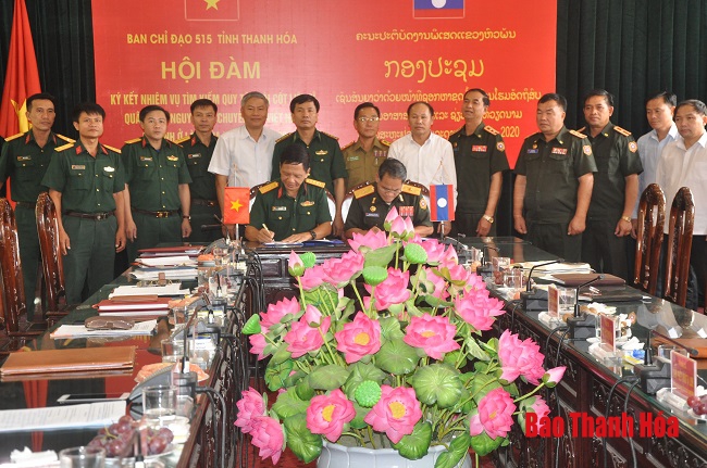 Ban chỉ đạo 515 tỉnh Thanh Hóa hội đàm với Ban Công tác đặc biệt tỉnh Hủa Phăn (Lào)