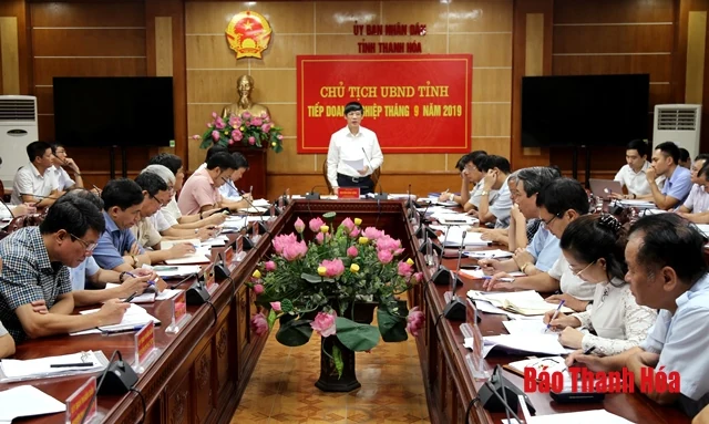 Chủ tịch UBND tỉnh tiếp doanh nghiệp định kỳ tháng 9 - 2019