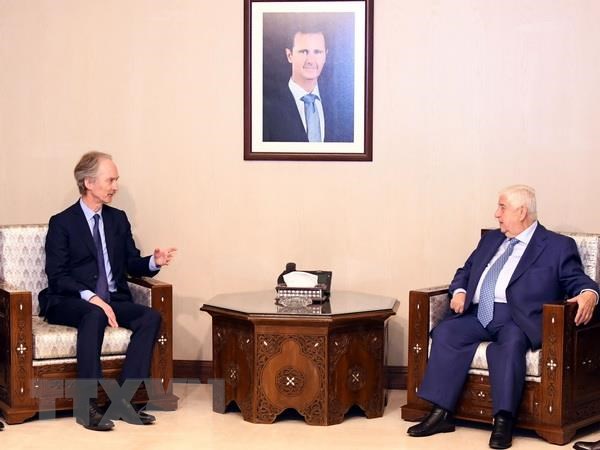Đặc phái viên Liên hợp quốc gặp Ngoại trưởng Syria al-Moallem