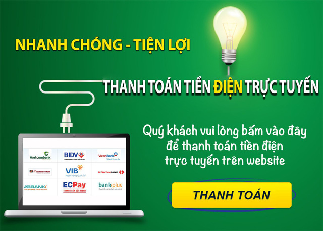 Công ty Điện lực Thanh Hóa thông báo dịch vụ “Thanh toán tiền điện không dùng tiền mặt”