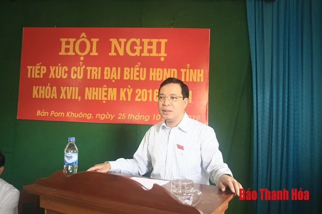 Đại biểu HĐND tỉnh tiếp xúc cử tri huyện Mường Lát
