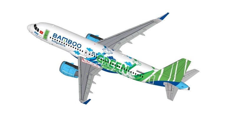 Ấn tượng ‘bộ áo’ Fly Green của A320neo – dấu ấn mở màn kỷ nguyên bay Xanh của Bamboo Airways