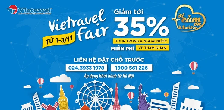 Vietravel Fair miền Bắc: Miễn phí vé khu vui chơi trong nước với bộ tour đồng giá