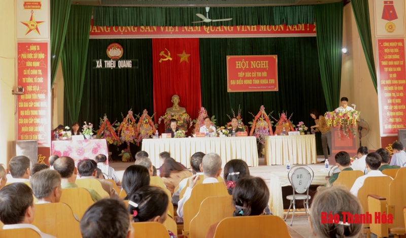 Đại biểu HĐND tỉnh tiếp xúc cử tri tại huyện Thiệu Hóa