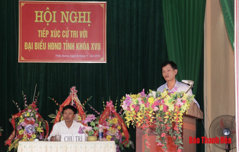 Đại biểu HĐND tỉnh tiếp xúc cử tri tại huyện Thiệu Hóa
