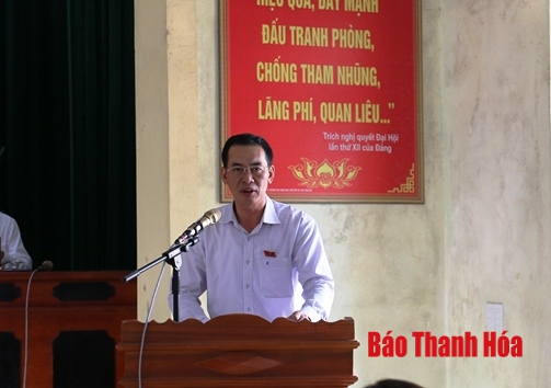 Đại biểu HĐND tỉnh tiếp xúc cử tri huyện Triệu Sơn