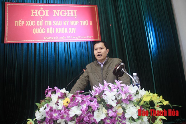 Đại biểu Quốc hội tỉnh Thanh Hóa tiếp xúc cử tri tại huyện Mường Lát