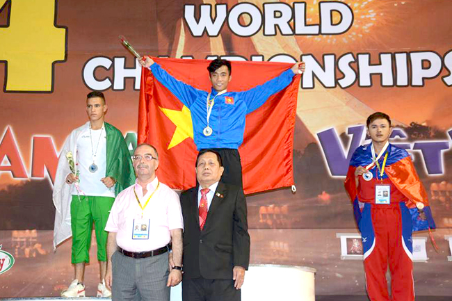 VĐV Trần Anh Tuấn lần thứ 3 giành HCV tại giải vô địch Vovinam thế giới 2019