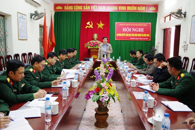 Đảng ủy Quân sự huyện Hoằng Hóa ra Nghị quyết lãnh đạo thực hiện nhiệm vụ năm 2020