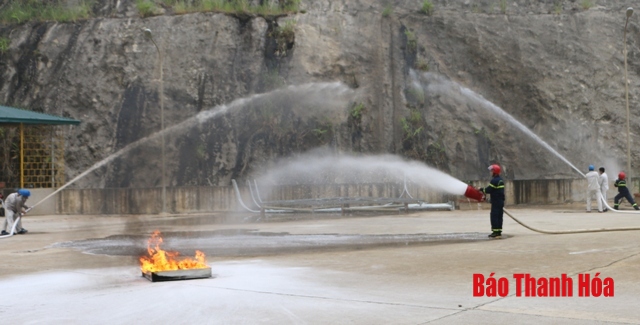 Tập huấn phòng cháy, chữa cháy và cứu nạn cứu hộ tại Công ty TNHH MTV Thủy điện Trung Sơn