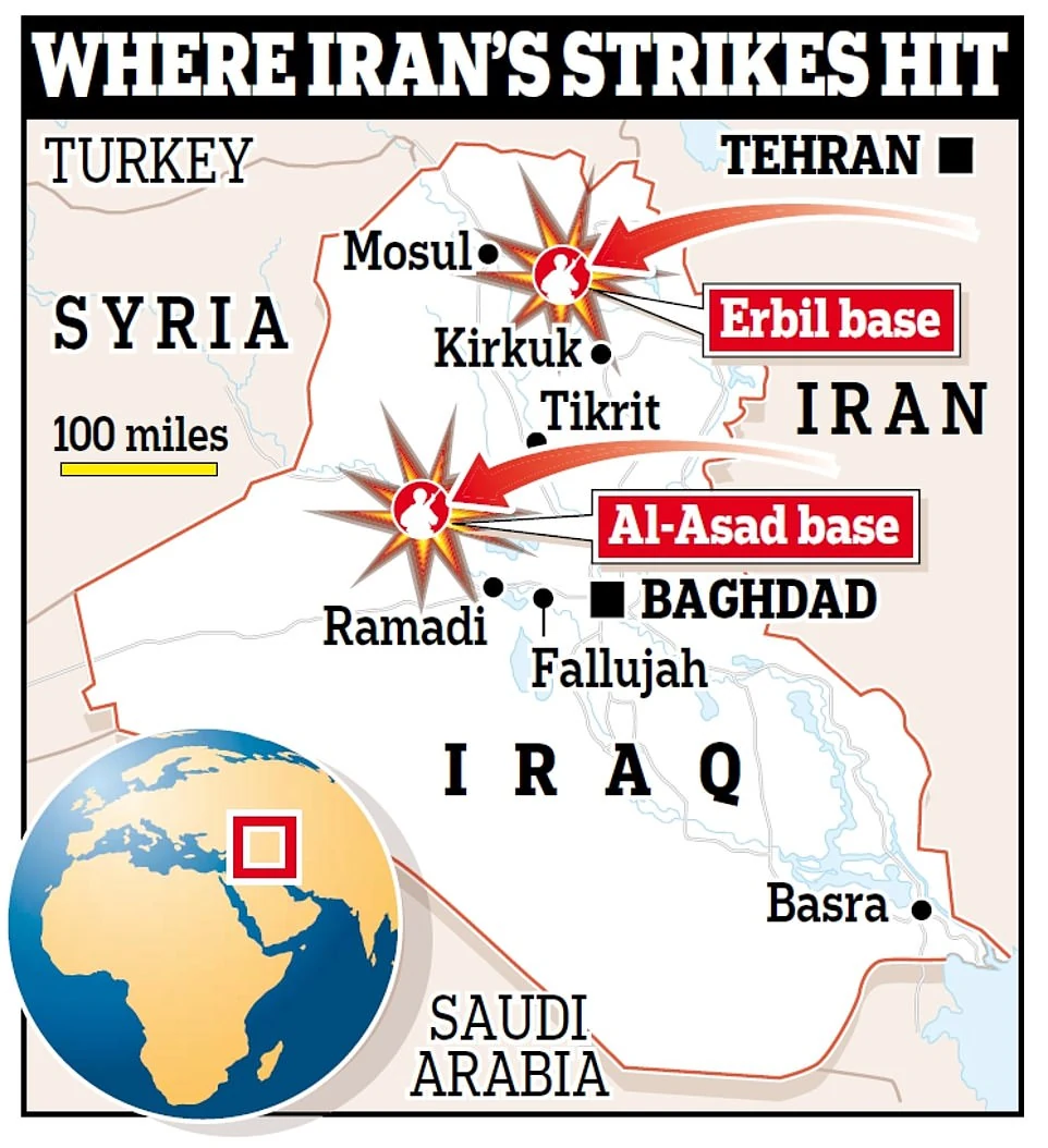 Hình ảnh căn cứ Mỹ ở Iraq sau khi hứng chịu loạt tên lửa đạn đạo Iran