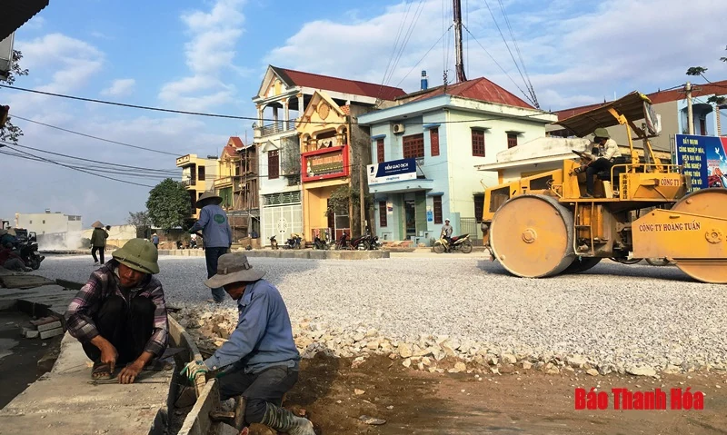 Huyện Hoằng Hóa đặt mục tiêu thông xe kỹ thuật tuyến đường Goòng - Quăng trước Tết Nguyên đán