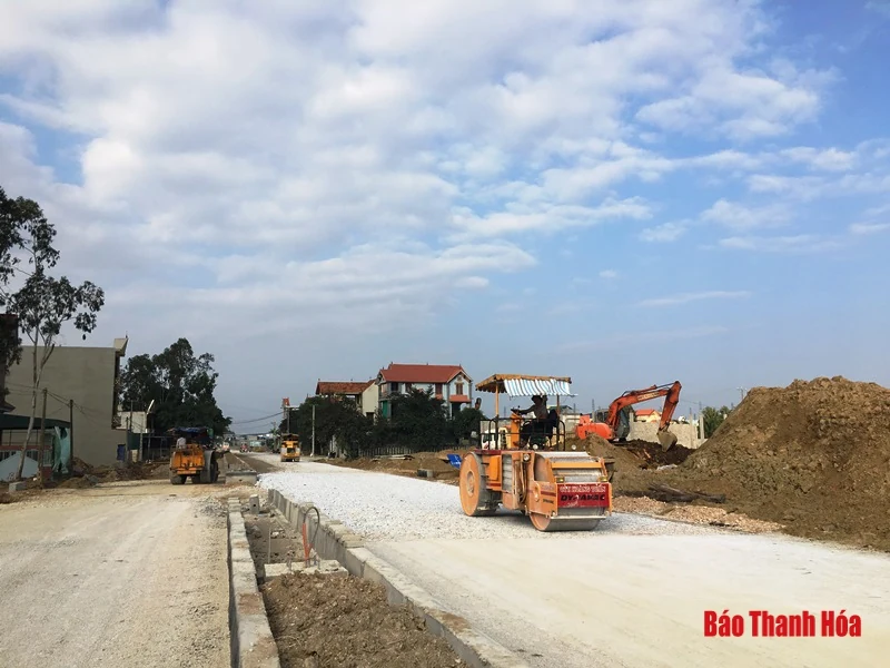 Huyện Hoằng Hóa đặt mục tiêu thông xe kỹ thuật tuyến đường Goòng - Quăng trước Tết Nguyên đán
