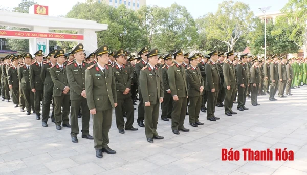 Công an Thanh Hoá tăng cường hơn 1.000 CBCS đảm bảo ANTT dịp Tết Nguyên đán
