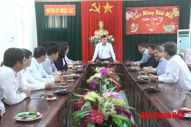 Trưởng Ban Tổ chức Tỉnh ủy Lại Thế Nguyên kiểm tra tình hình sản xuất, đời sống nhân dân tại các huyện Ngọc Lặc, Thọ Xuân