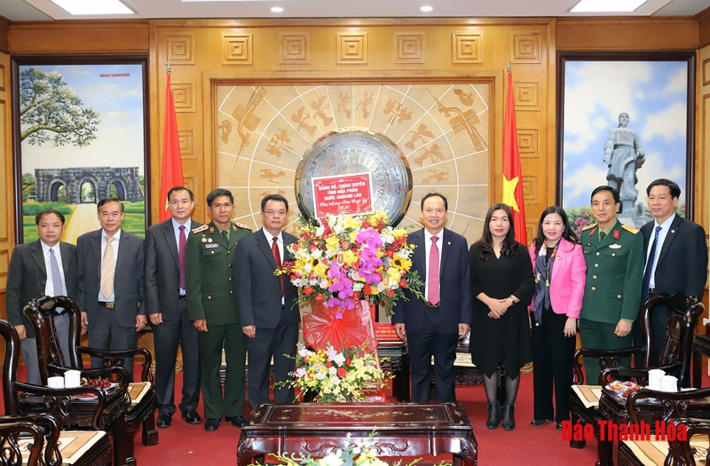 Đoàn đại biểu tỉnh Hủa Phăn (Lào) thăm, chúc tết Đảng bộ, chính quyền và nhân dân các dân tộc tỉnh Thanh Hóa