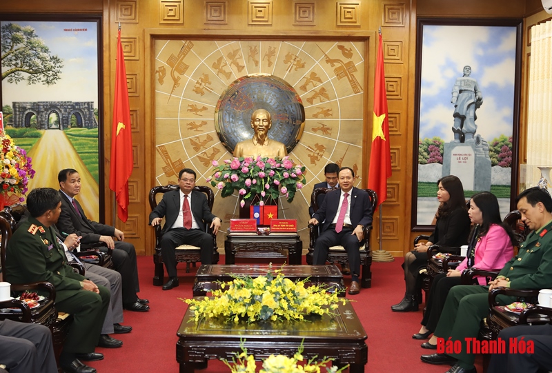 Đoàn đại biểu tỉnh Hủa Phăn (Lào) thăm, chúc tết Đảng bộ, chính quyền và nhân dân các dân tộc tỉnh Thanh Hóa
