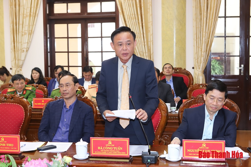 Phó Thủ tướng Thường trực Chính phủ Trương Hòa Bình thăm và làm việc tại Thanh Hoá