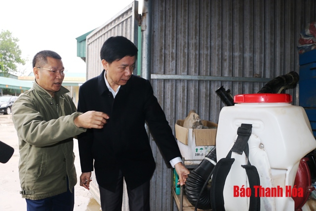 Kiểm tra công tác phòng chống dịch viêm đường hô hấp cấp do nCoV tại huyện Triệu Sơn