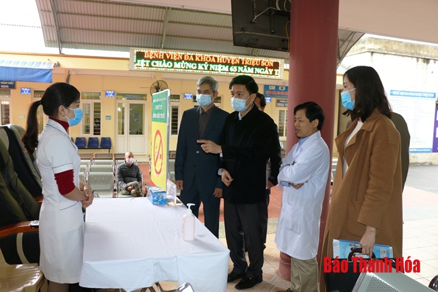 Kiểm tra công tác phòng chống dịch viêm đường hô hấp cấp do nCoV tại huyện Triệu Sơn